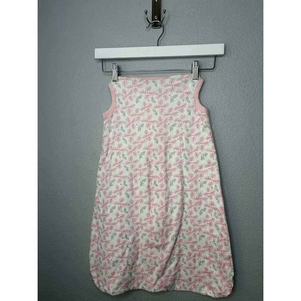 Burt’s Bees Baby Pink & White Floral Sleep Sack SMALL Bee Keeper 0-6 Month